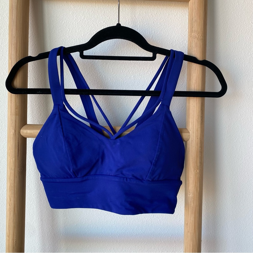 Lululemon Strappy Sports Bra Cobalt Blue (Size 6)